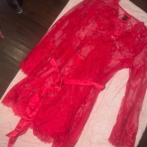 Red Honey Birdette “Love Lace short robe” M/L